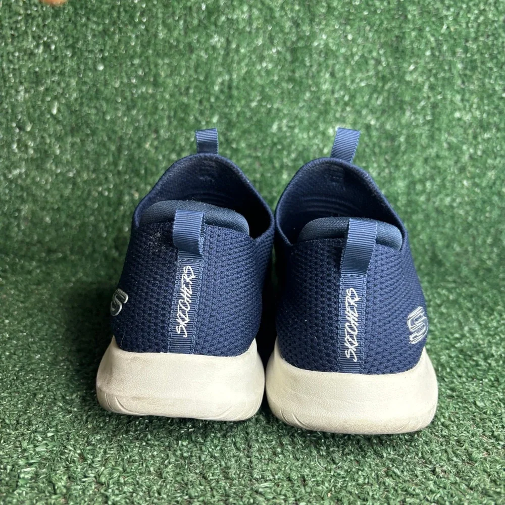 Skechers Ultra Flex First Take Knit Slip On Walking Sneaker Navy Blue Womens 6.5
